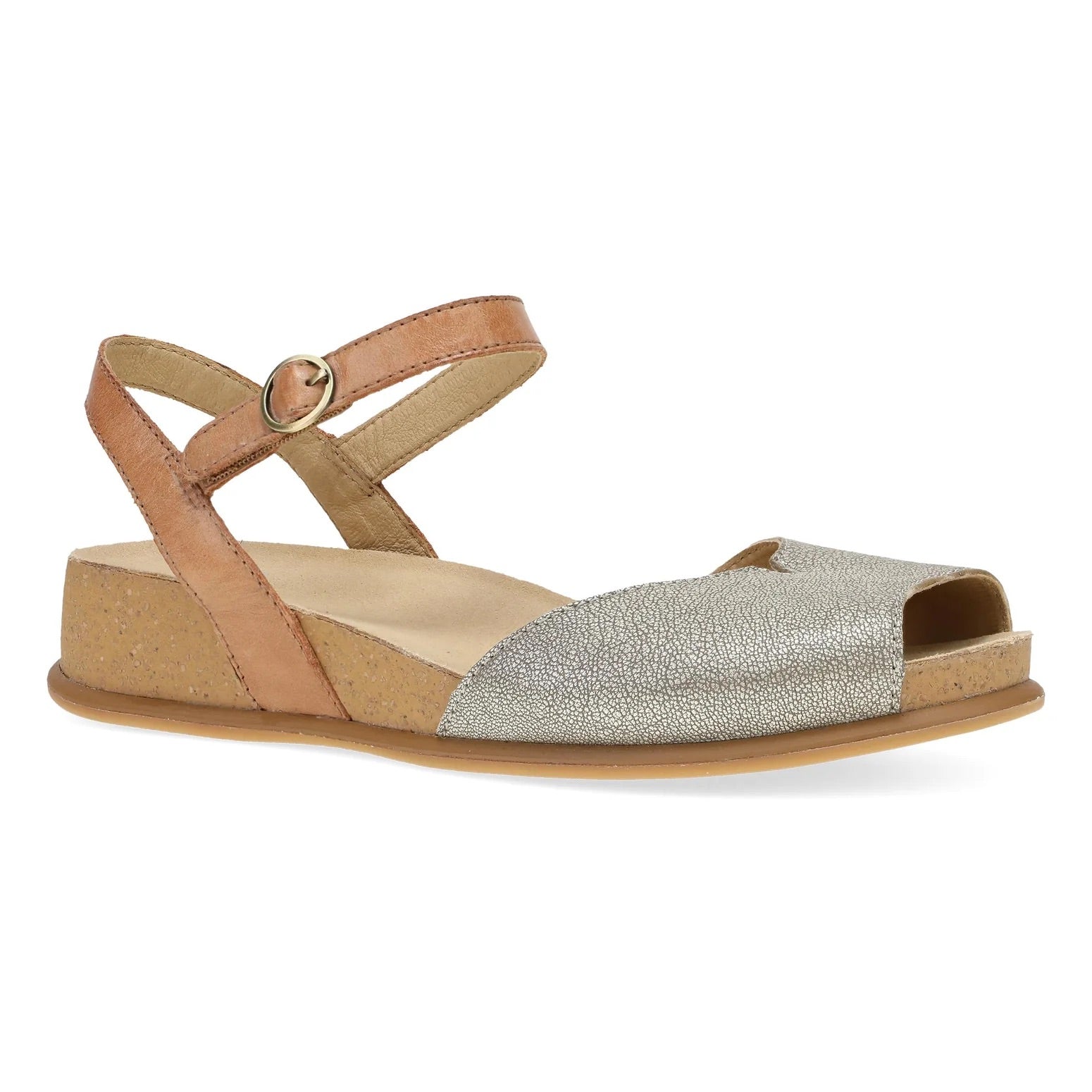 Cass (Platino/Tan Leather) side