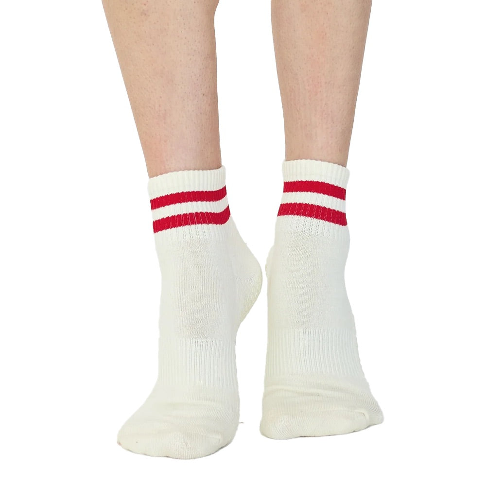 The Boyfriend Sock (Off White/Red) front
