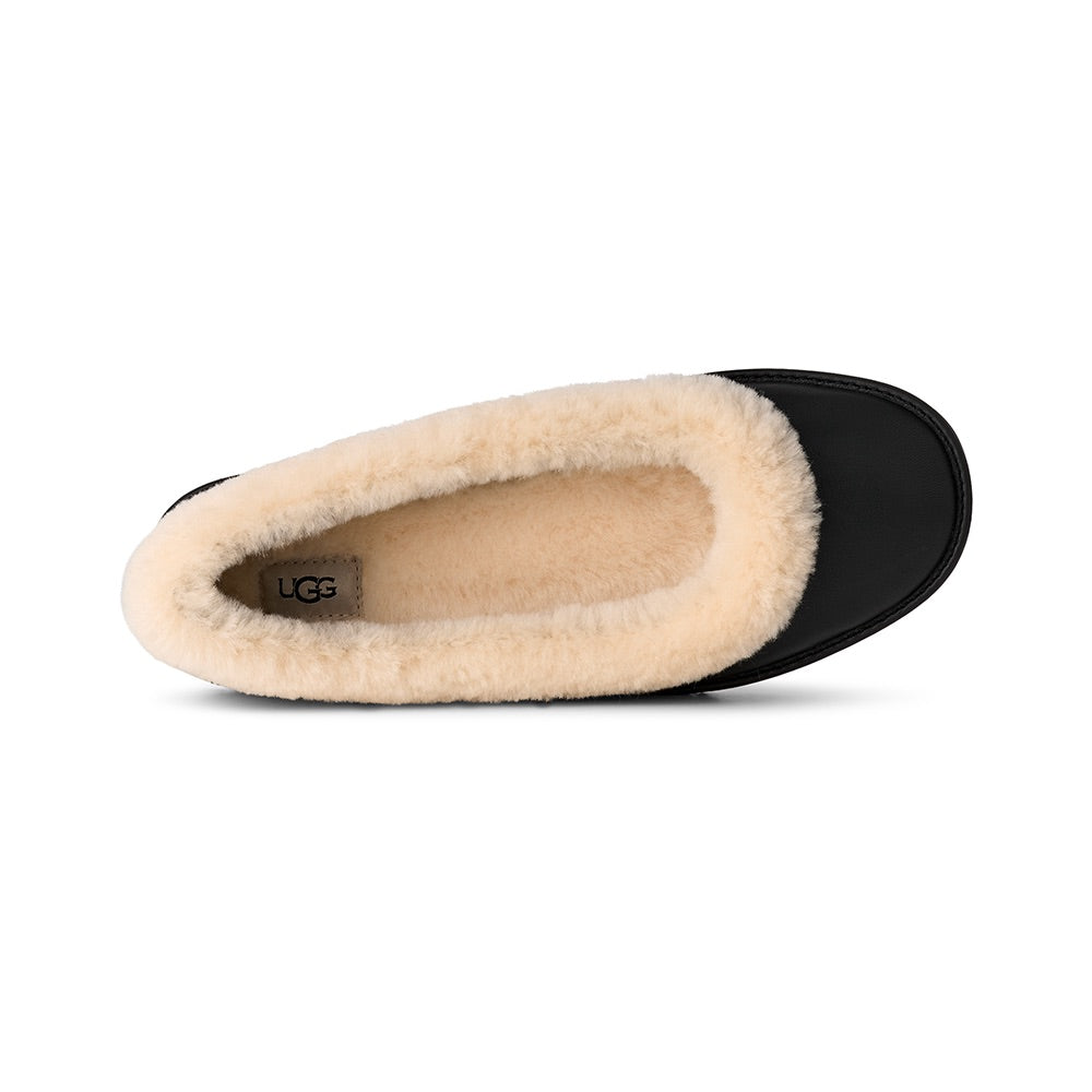 Zora Leather Ballet Flat (Black) top