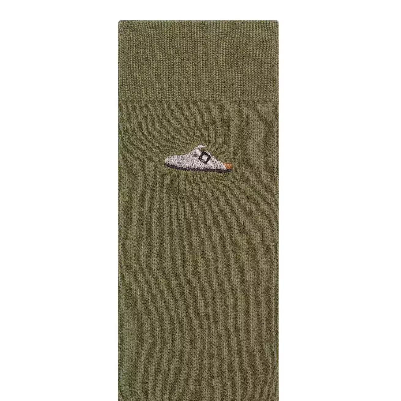 Cotton Ribbed Sock (Pine Green) - 2