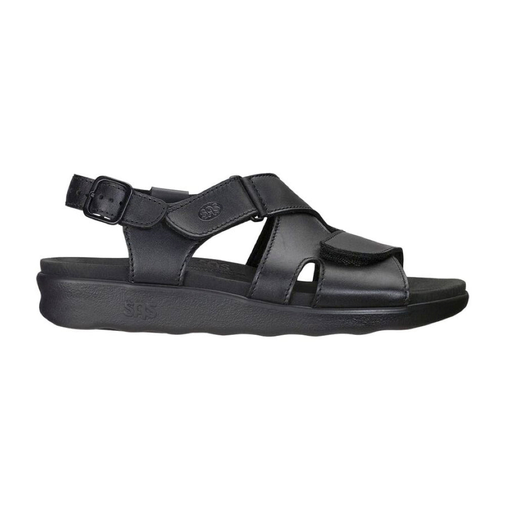 Huggy Cross Strap Black Sandal