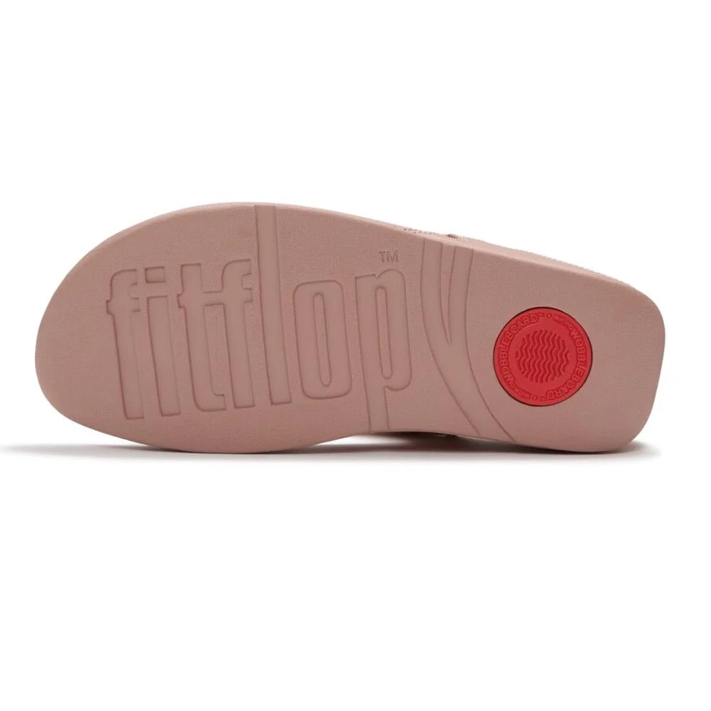 Women's Lulu Chain Leather Toe-Post (Clay Blush) sole