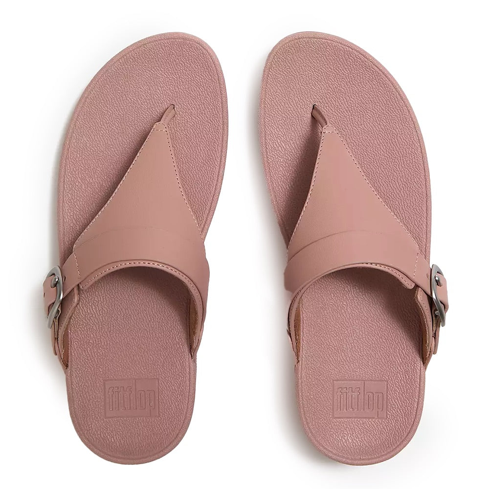 Women's Lulu Chain Leather Toe-Post (Clay Blush) top