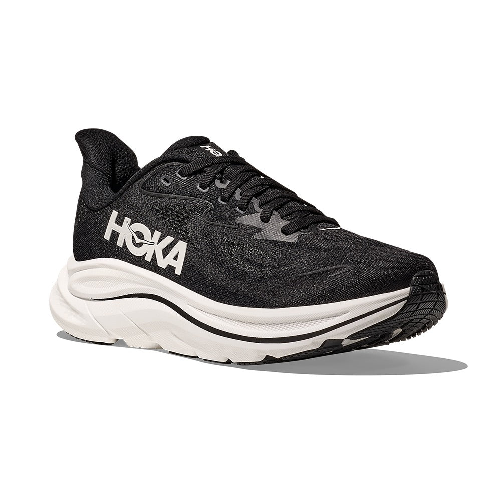 Men's Clifton 10 (Black/White) front side