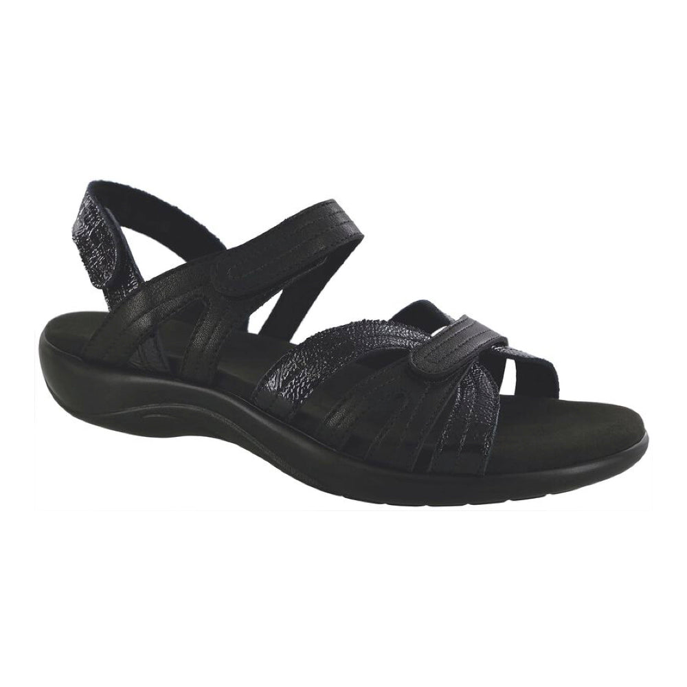 SAS Pier Black Heel Strap Sandal