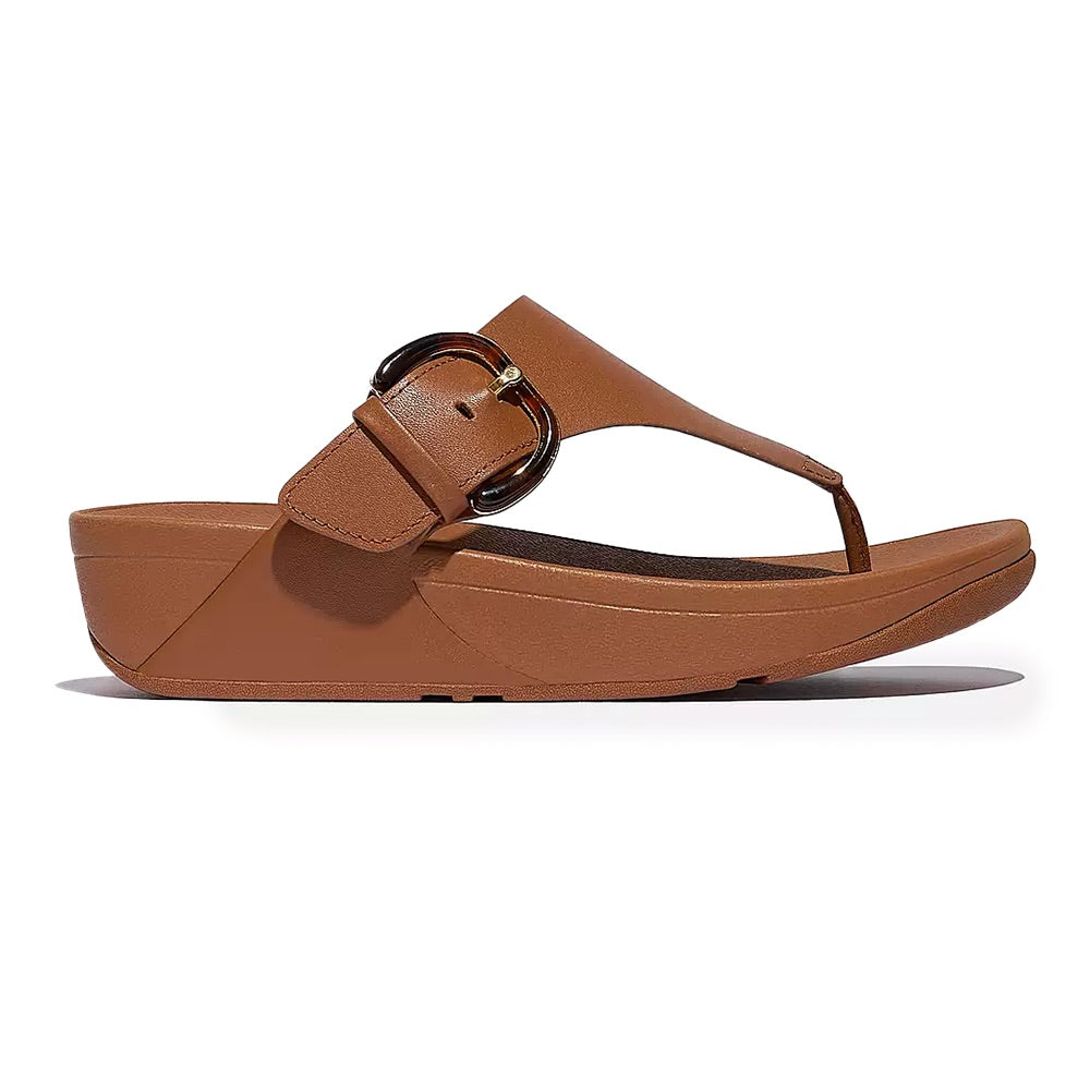 Lulu Resin Buckle Toe-Post	(Deep Tan) side