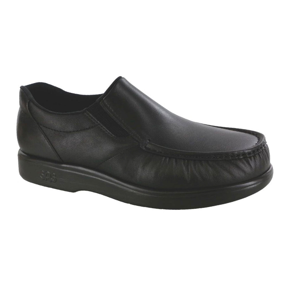 SAS Men's Side Gore slip-on moccasin shoes in black