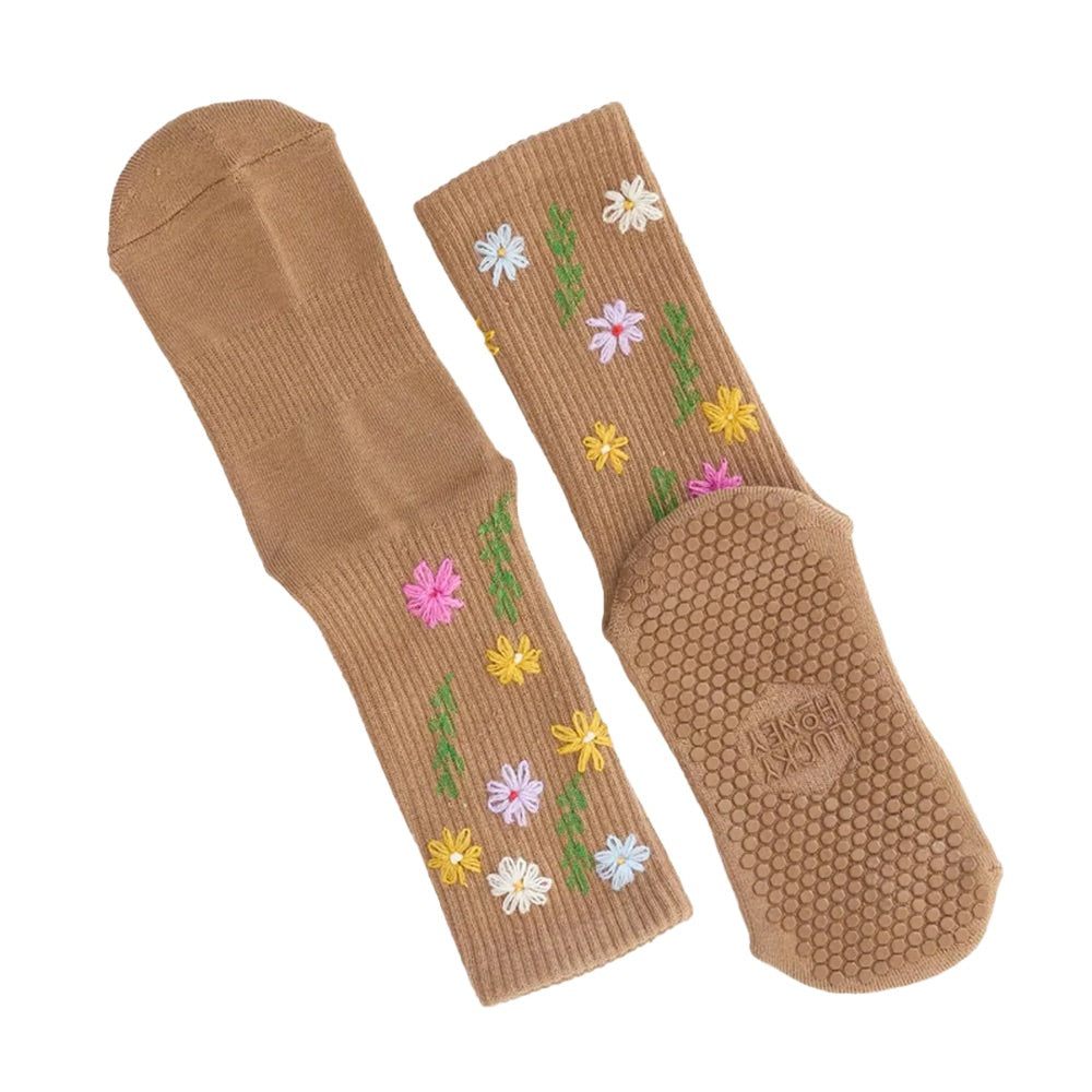 The Wild Flower Sock (Tan)
