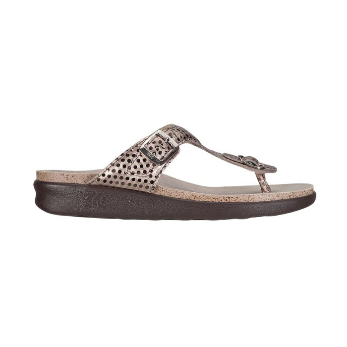 Sanibel T-Strap Slide Sandal in oro